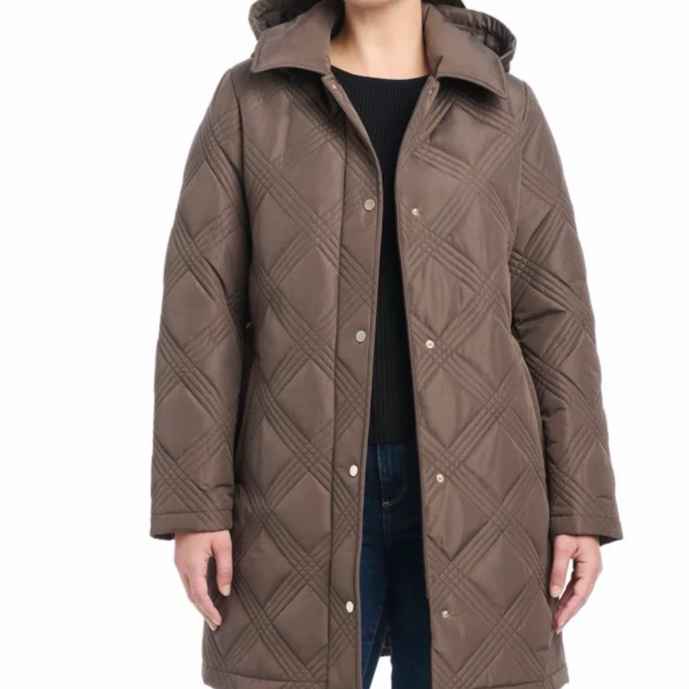 Jones New York Women's Belted Quilt Jacket